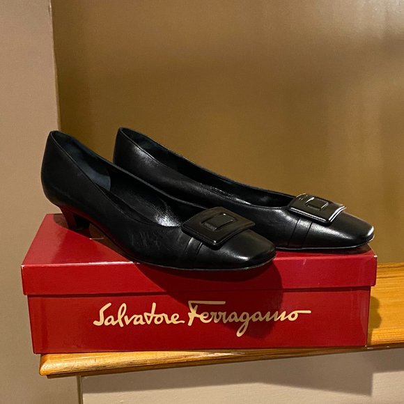Salvatore Ferragamo Shoes - Salvatore Ferragamo Black Dress Shoes 8.5B